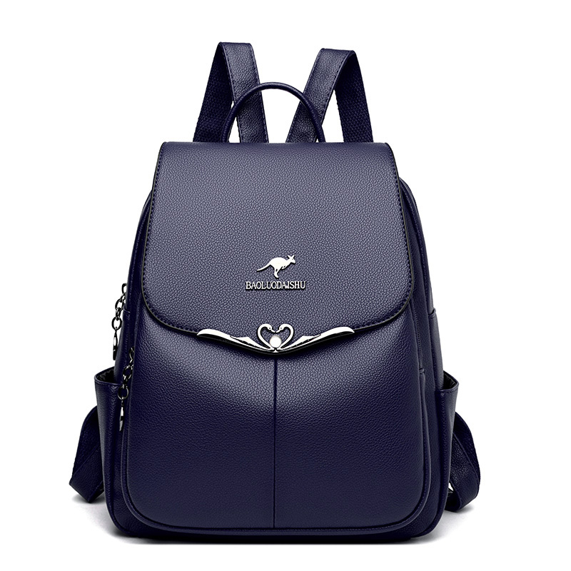 Elegant PU Leather Women Backpack Stylish Travel & School Shoulder Bag
