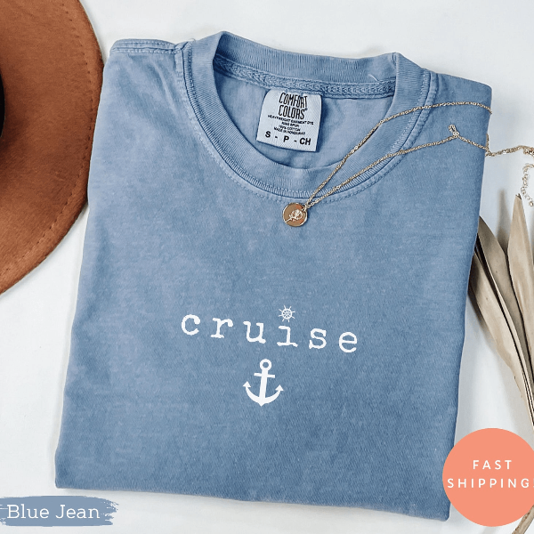 Comfort Colors Cruise Shirt Nautical Vacation Crew Matching Tee