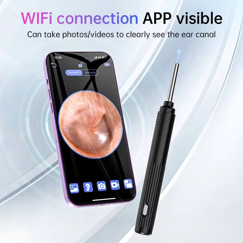 KERUI Smart Ear Wax Removal Kit with 5MP HD Camera and Light Endoscope Otoscope