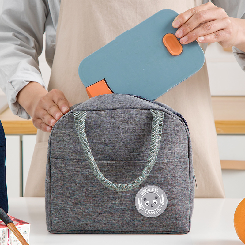 Insulated Bento Lunch Bag with Aluminum Foil Meal Pack Thermal Storage for Rice Snacks, and Drinks Ideal for Studen