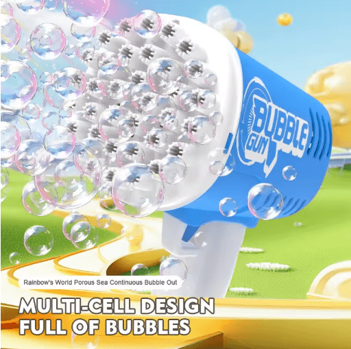35 Hole Childrens Bubble Gun Battery Free High Output Party Bubble Blaster