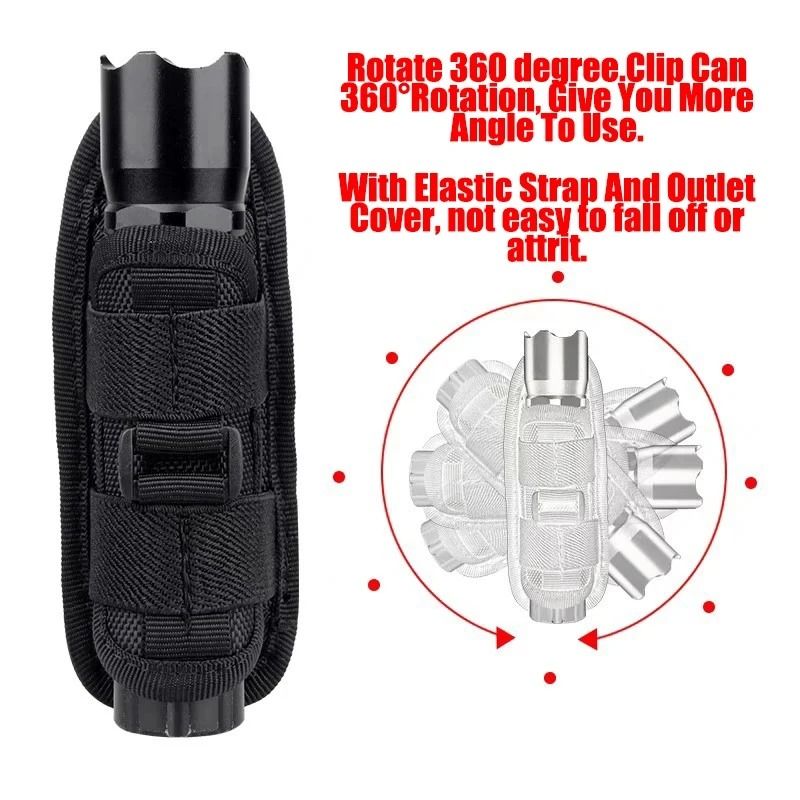 360° Rotary Tactical Flashlight Holster
