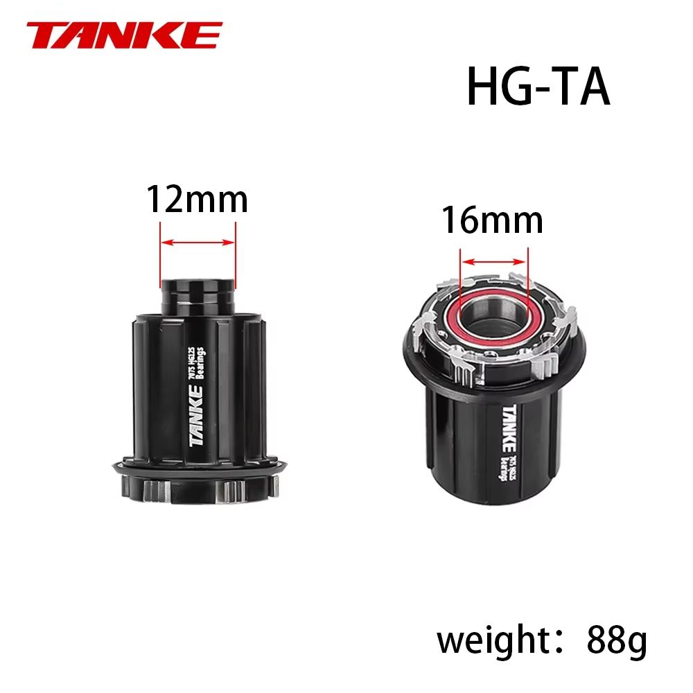 TANKE 6-Pawl Freehub Body Driver – XD/HG/MS Compatible, 135 QR / 142 Thru-Axle