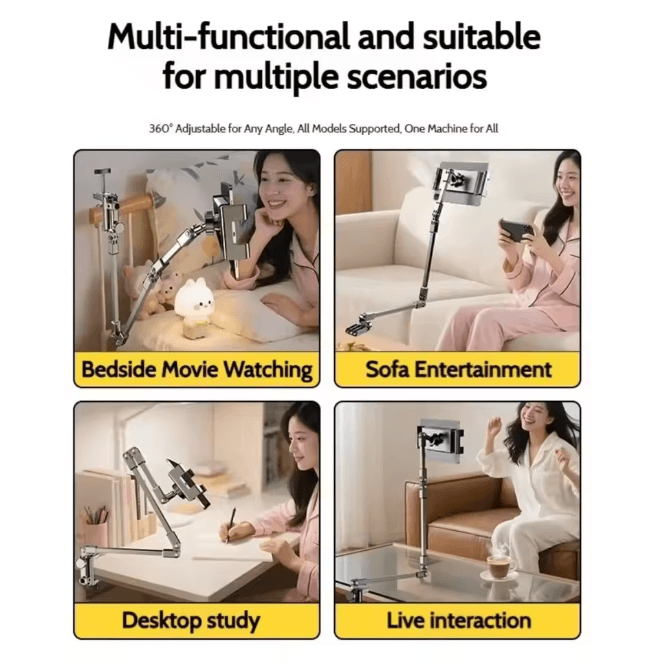 Adjustable Tablet Stand 360 Rotation Foldable Phone and Tablet Holder