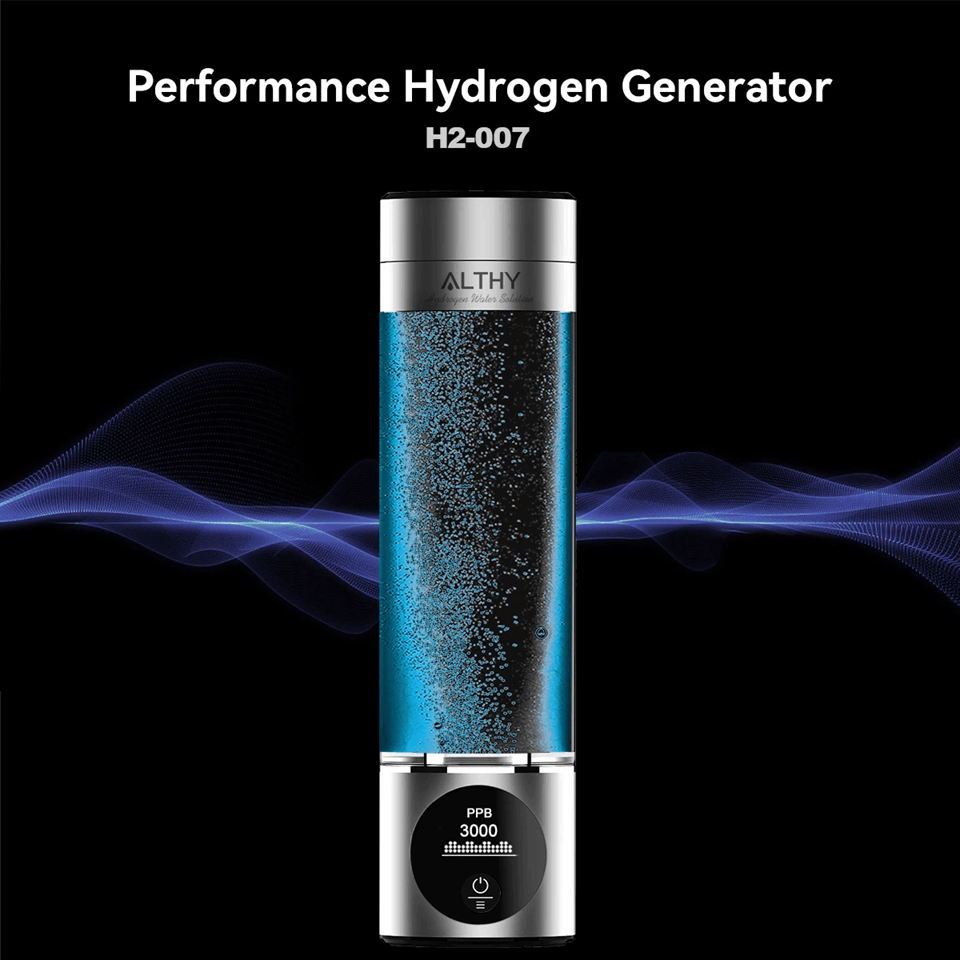 Althy Hydrogen Water Generator Bottle with SPE PEM Technology and H2 Inhalation