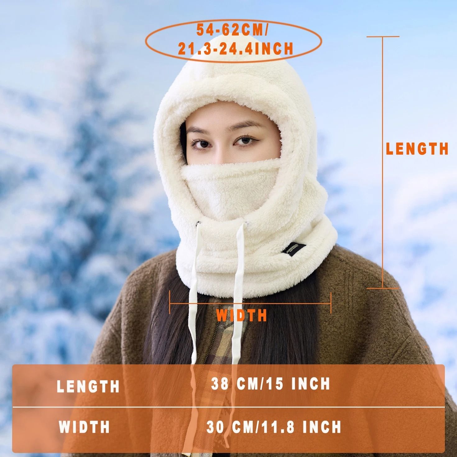 Winter Warm Balaclava Thermal Windproof Ski Hood Face Cover