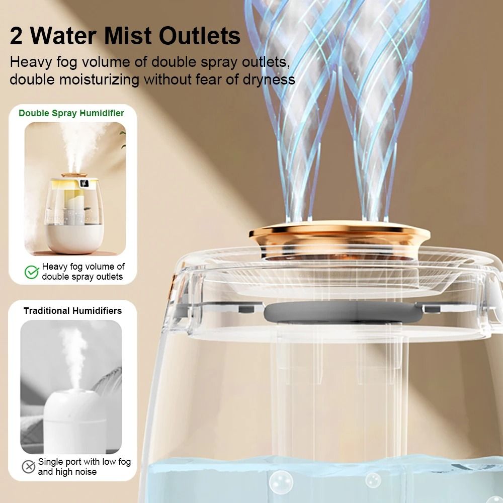 1300 ML Aroma Humidifier Double Spray Essential Oil Diffuser USB Air Humidifier with Light