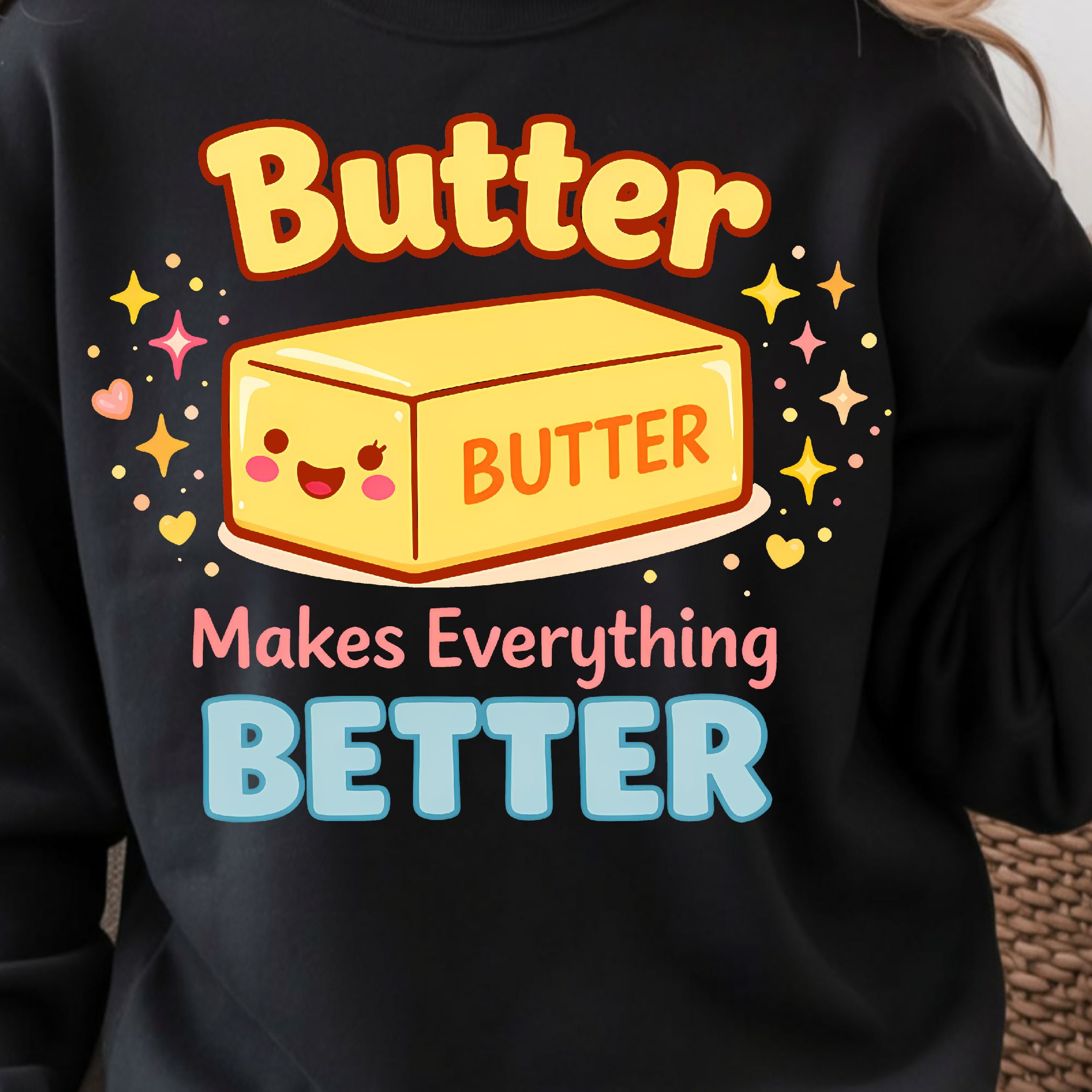Butter Makes Everything Better Shirt, Funny Food Lover T-Shirt, Baking Tee