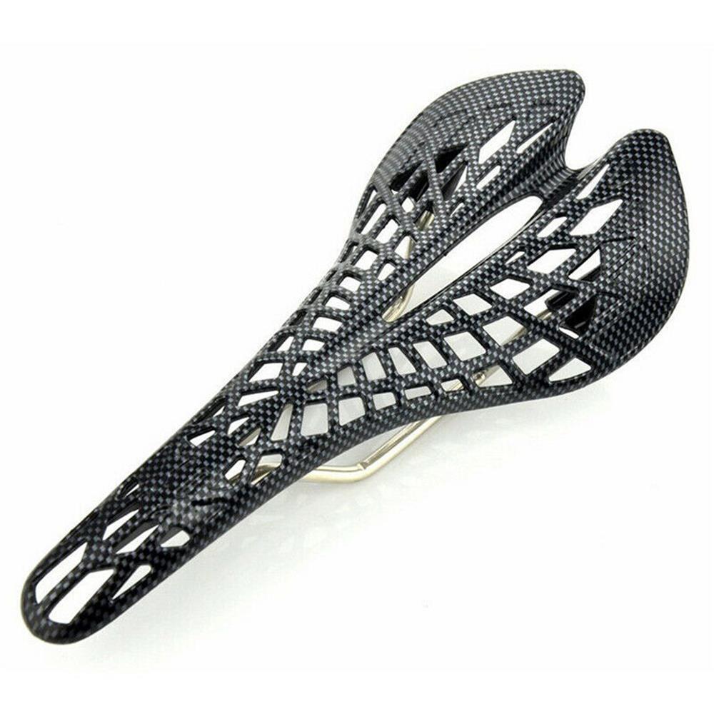 Ergonomic Spider Carbon Fiber Bicycle Saddle, MTB Road Cycling Breathable Mat
