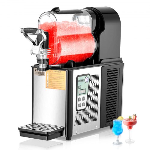 Commercial Slushy Machine Single Bowl Slush Drink Maker, Frozen Drink Machine with Temperature Control, Automatic Clean