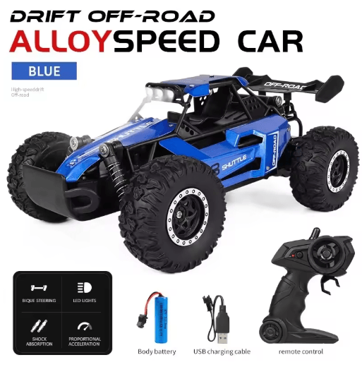 116 High Speed Off Road RC Car with LED Lights and 2.4GHz Control