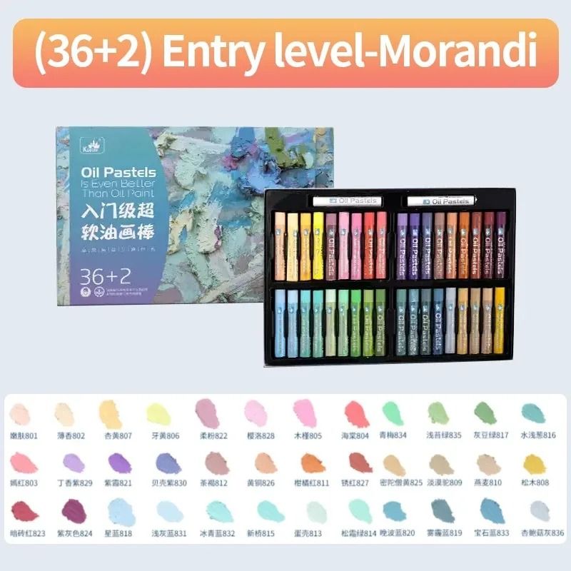 Super Soft Professional Oil Pastel Set - Vibrant Artist Grade Blending & Layering