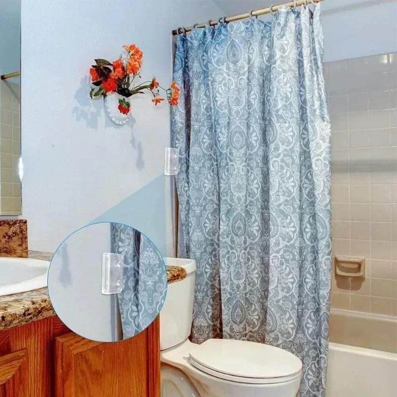 Shower Curtain Clips Non Punching Windproof Traceless Shading Cloth Hooks