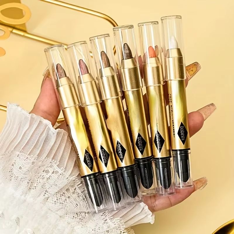 Double Head Metallic Eyeshadow Stick Diamond Shimmer Highlighter Pencil