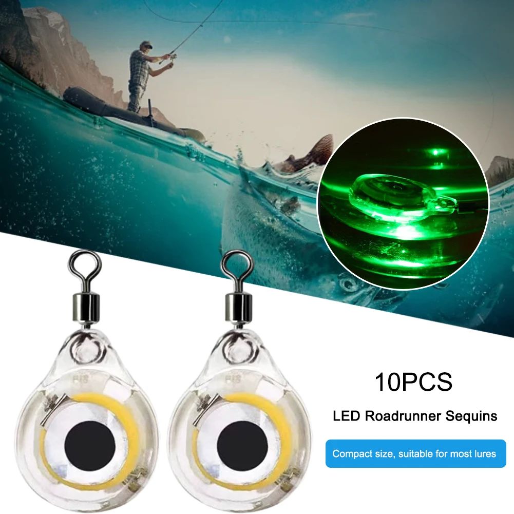 Deep Drop LED Underwater Fishing Light – Squid & Fish Attractor (10-Pack)