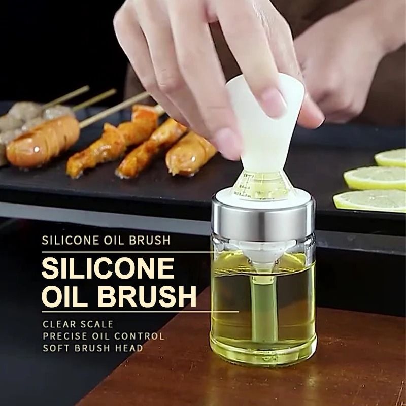 Silicone Oil Bottle & Integrated Basting Brush