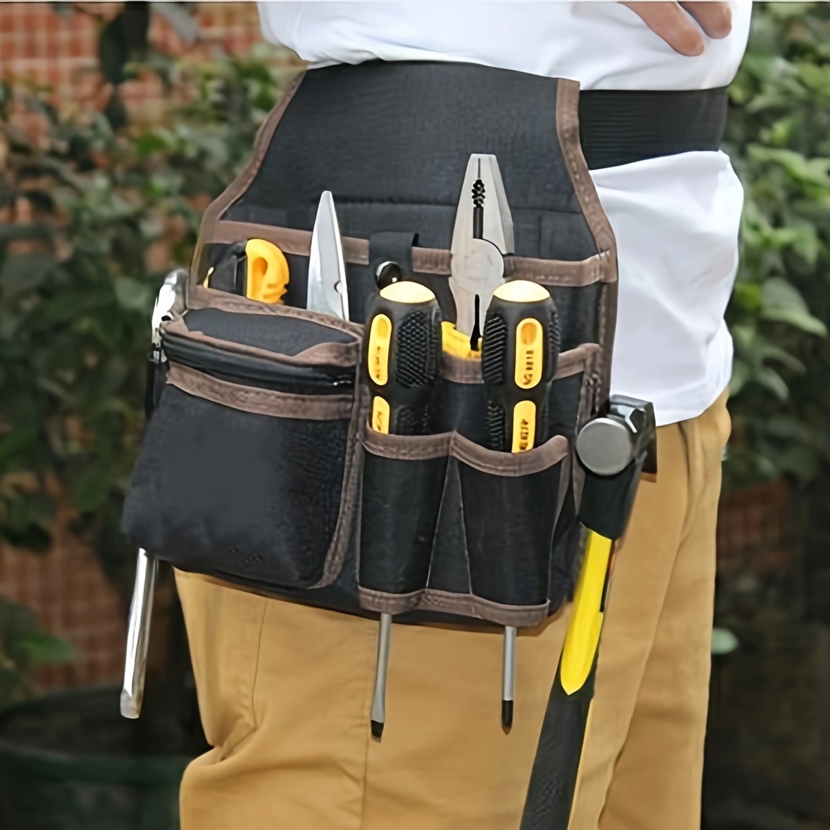 Multifunctional Tool Belt Organizer Heavy-Duty Drill, Wrench & Screwdriver Pouch