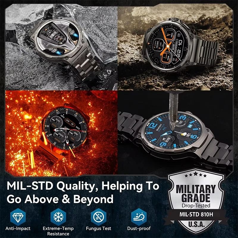 Ultra HD AMOLED GPS Smartwatch with 1.85-Inch Display, 710mAh Battery and Bluetooth Calling