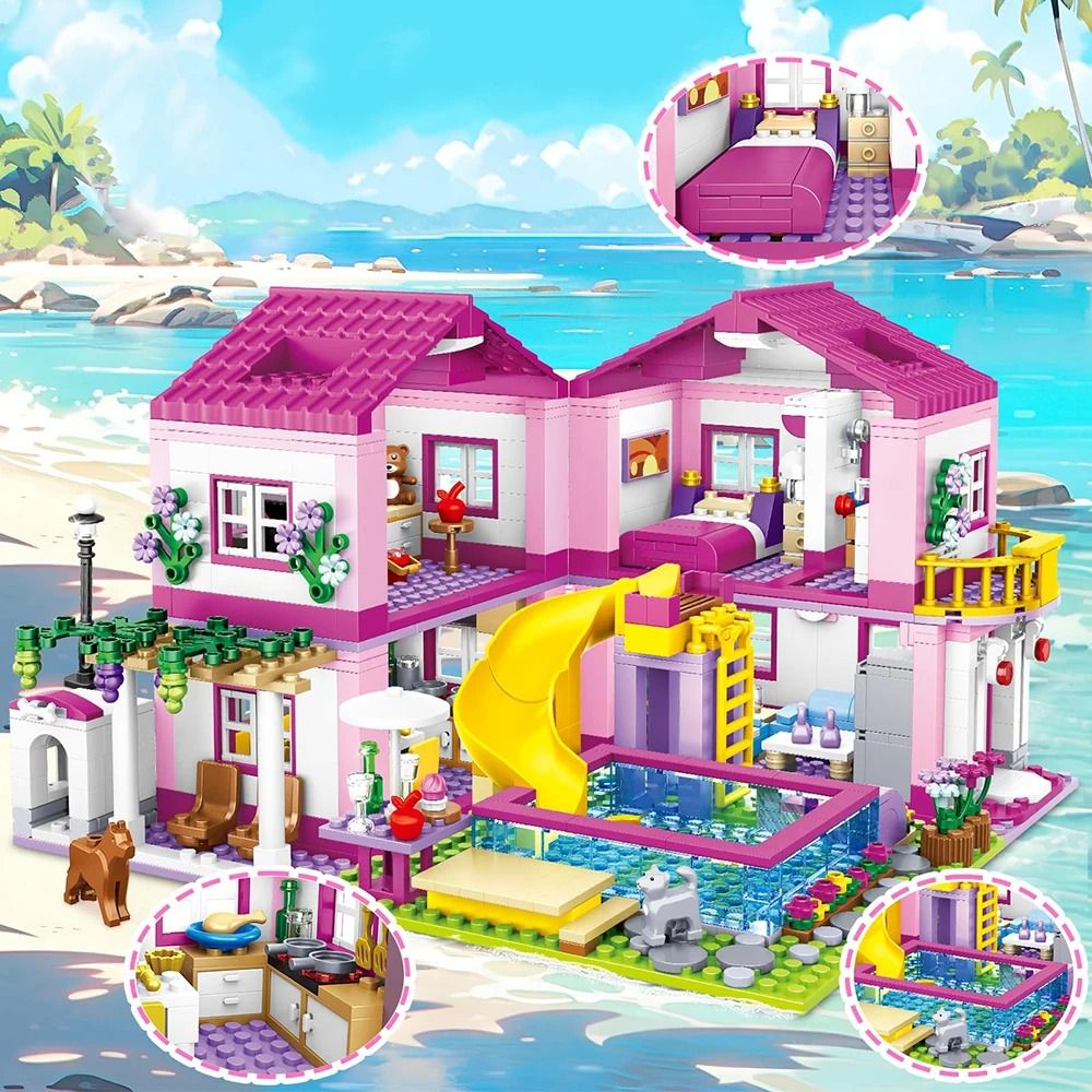 Friends Summer Holiday Villa – City Street View Castle Model – High-Yield Creative Interaction Hub