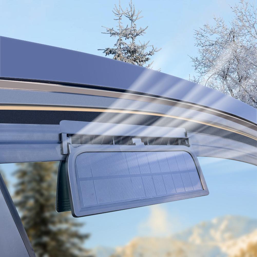 High Wind Power Solar Car Fan, Air Circulation Cooling, 3 Head Ventilation, USB Rechargeable Exhaust Fan