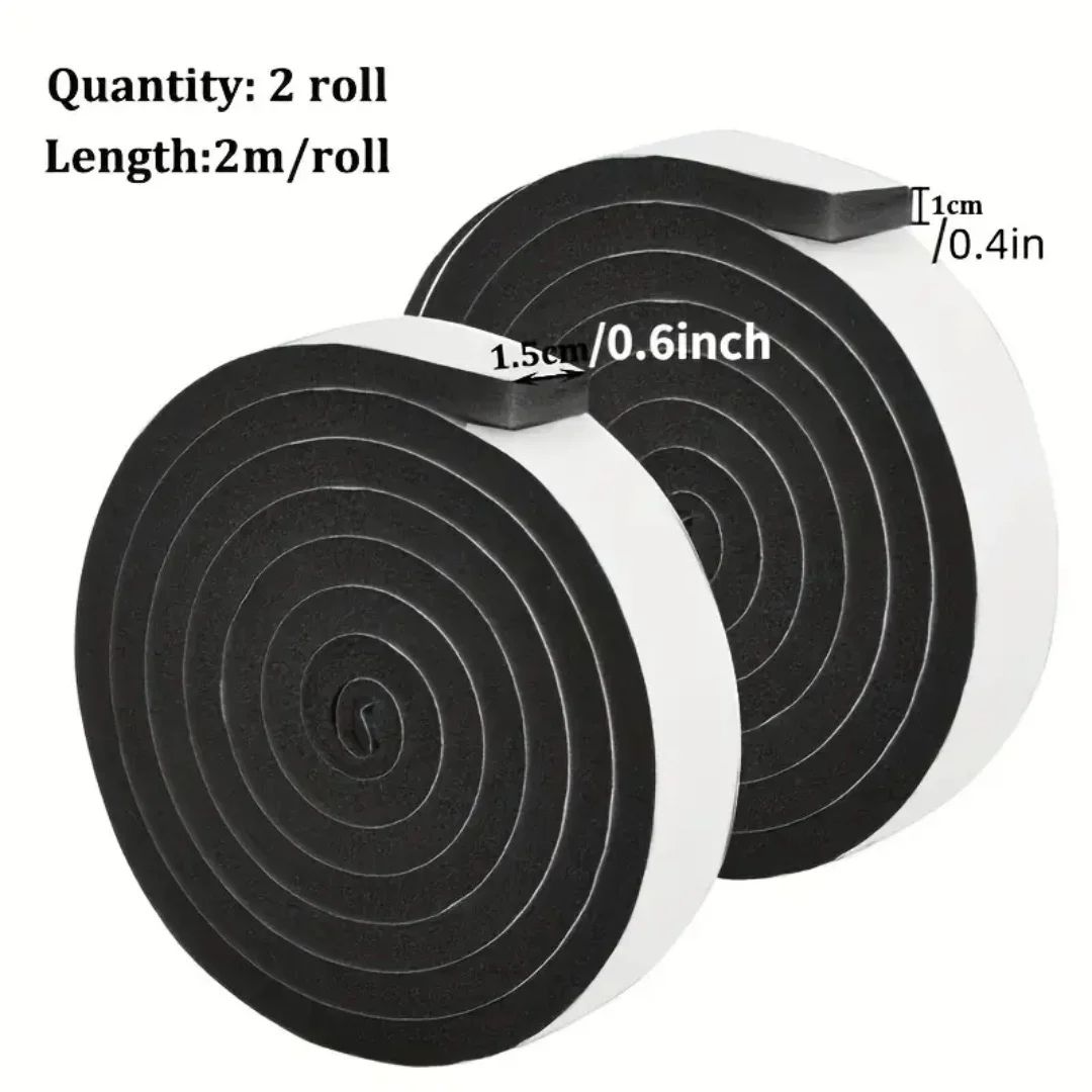 Self-Adhesive Foam Window Sealing Strip, Windproof, Soundproof, Dustproof Weather Stripping for Doors and Windows