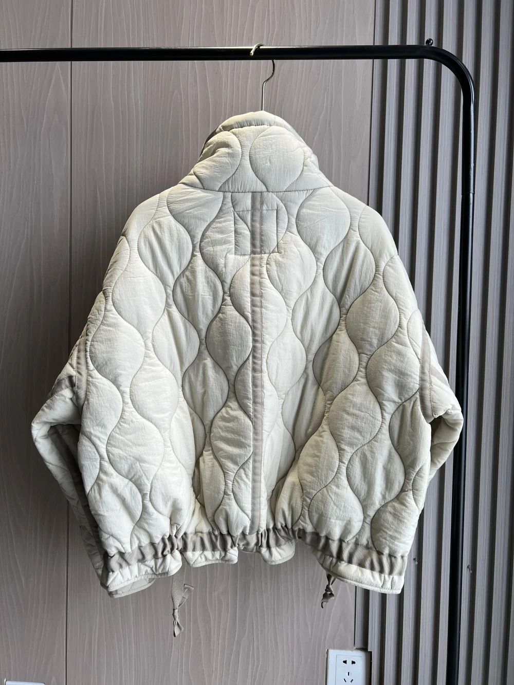 ETJ Womens Quilted Jacket with Adjustable Ties