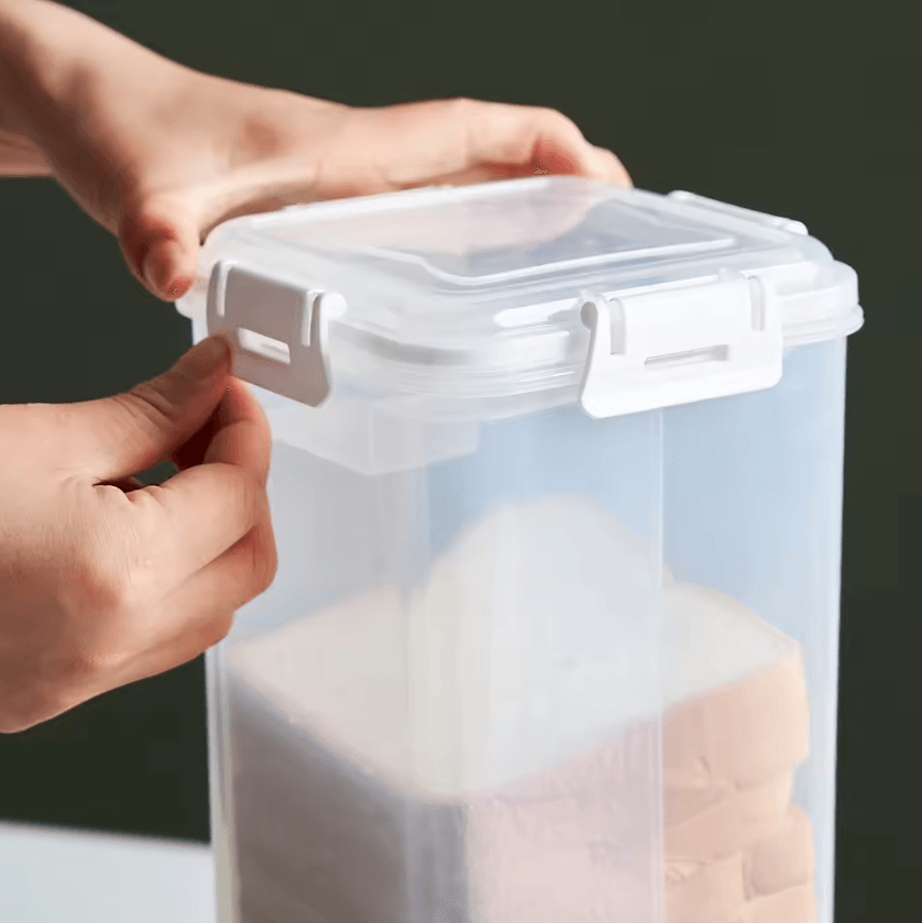 FreshKeep Airtight Bread Storage Container Airtight Bread Box Clear Bread Loaf Container Tall Bread Saver