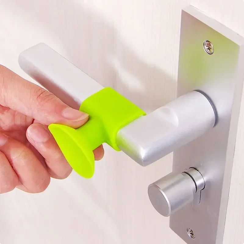 Silicone Door Handle Lock Protector – Anti-Collision Suction Cup Wall Silencer Pad