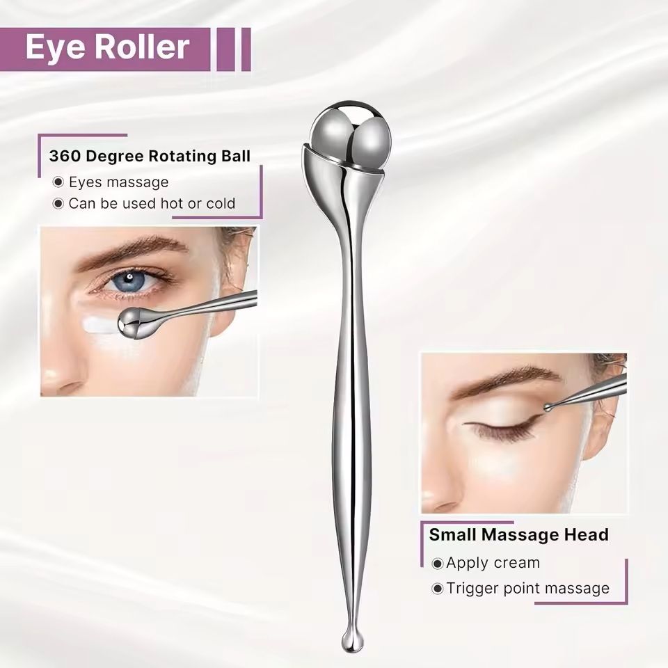 Stainless Steel Ice Roller and Face Massager Set
