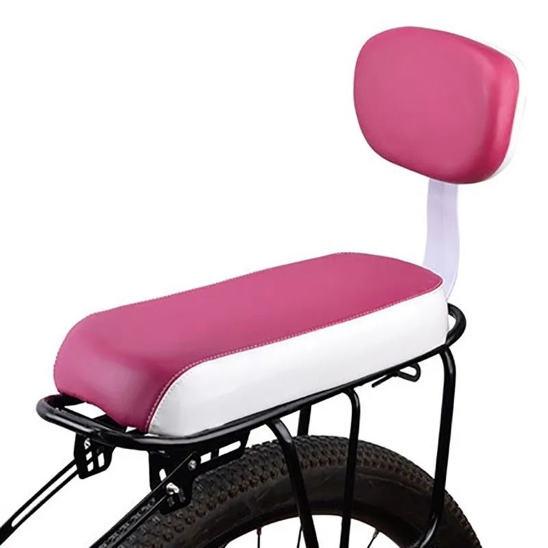 Bike Child Saddle with Back Rest Rear Rack Cushion Seat