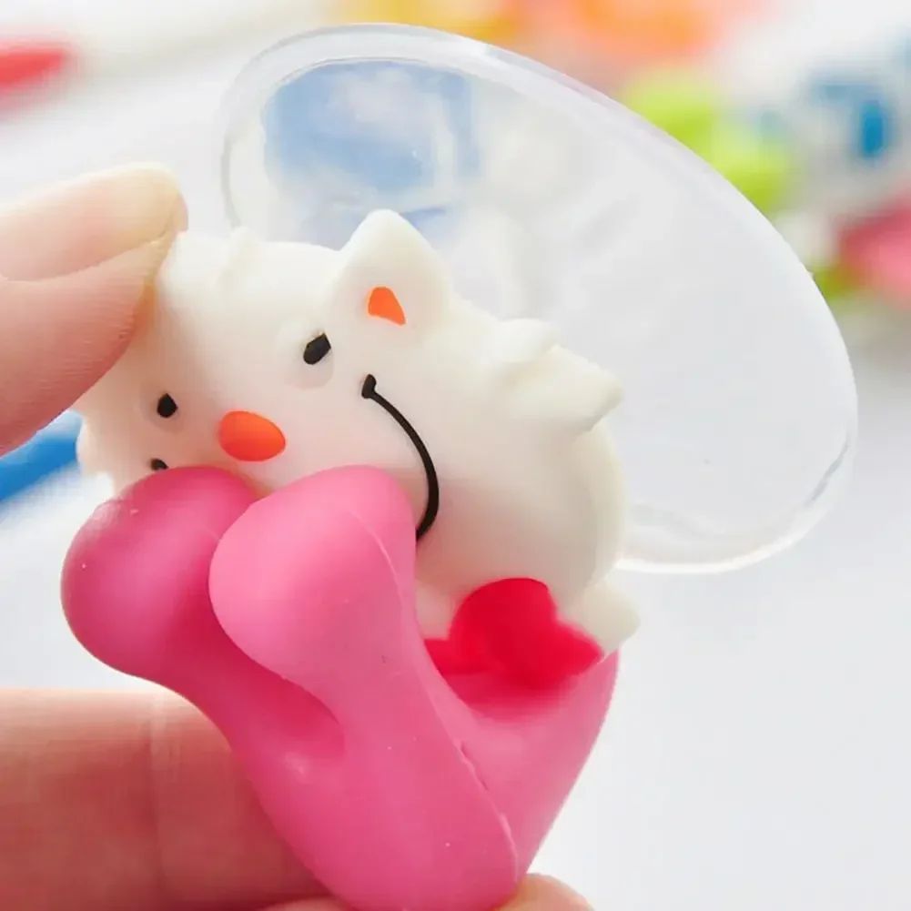 Rabbit Kids Toothbrush Holder Wall Mounted Suction Cup Toothbrush Holder