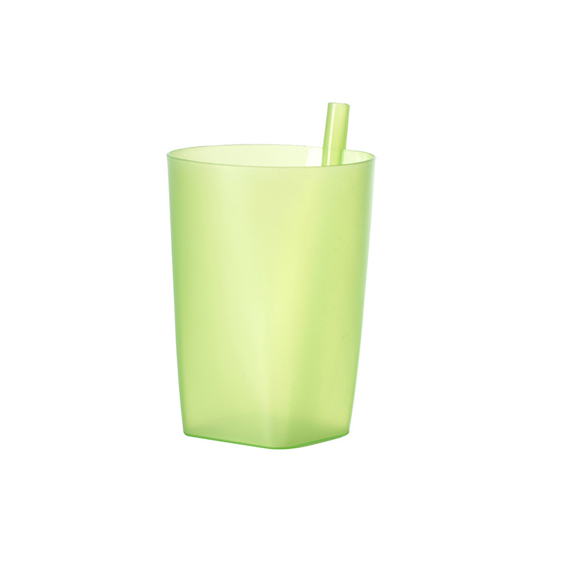 Children Infant Sip Cup, Water Bottle With Built In Straw, Food-Grade Plastic Integrated Straw Cup Kids