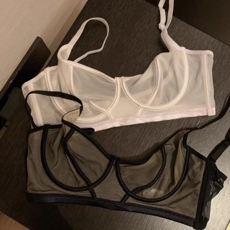Transparent Ultra Thin Embroidered Lace Strapless Invisible Underwear