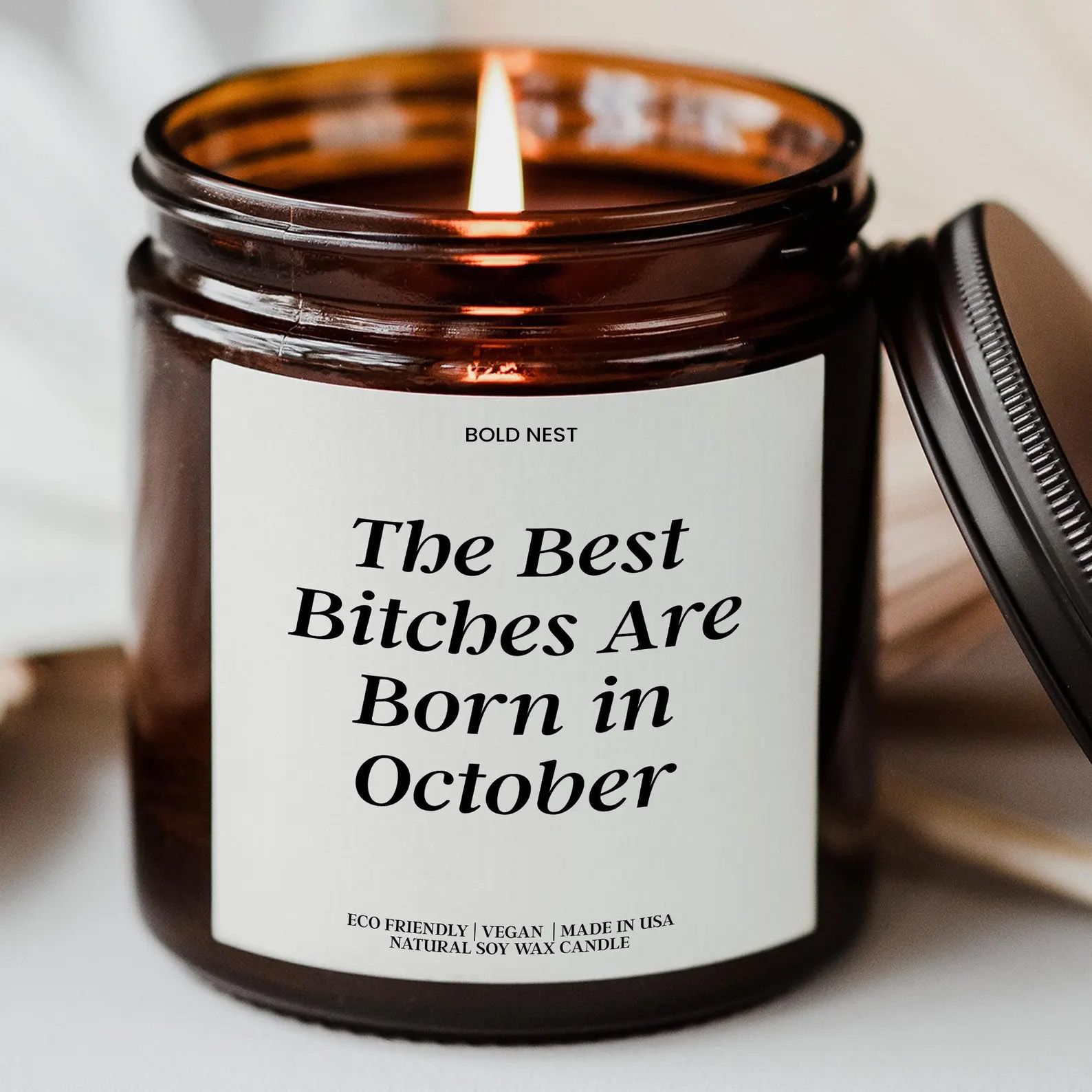 Funny November Birthday Candle – Best Friend Birthday Gift, Custom Birth Month Candle, November Gift for Her Home Decor