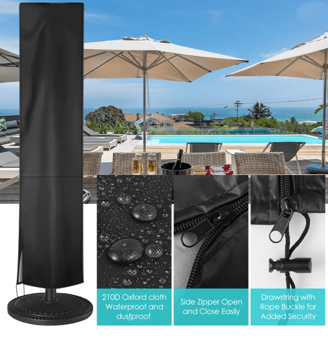 WeatherGuard Waterproof Parasol Cover Outdoor Patio Umbrella Protector