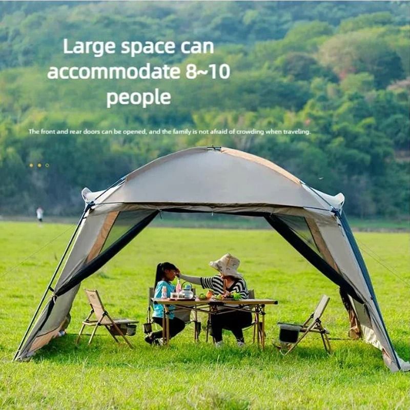 Extra-Large Mesh Party Tent | 6–15 Person Rainproof Sunshade Canopy