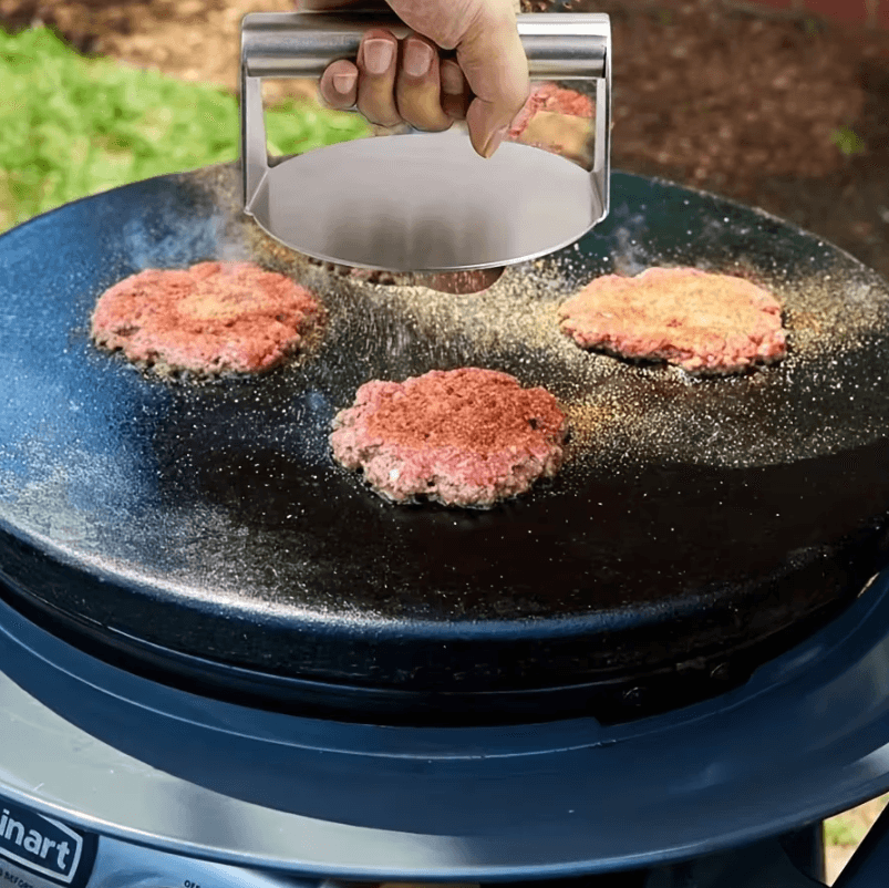 ProGrill Stainless Steel Smash Burger Press – Heavy-Duty Hamburger Patty Press Mold