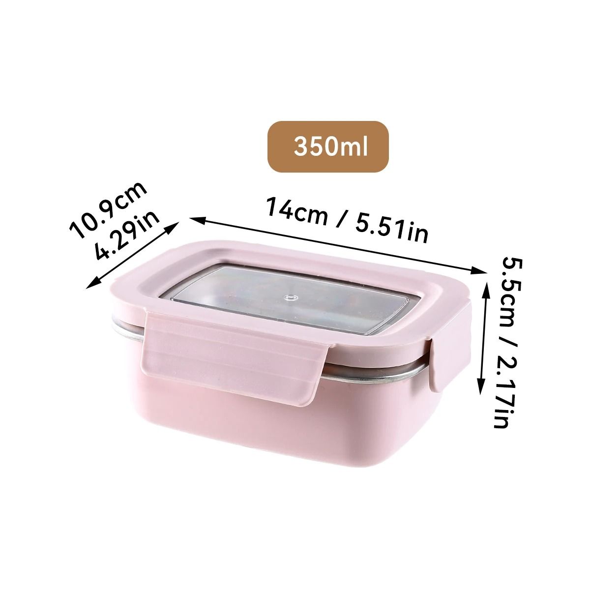 Stainless Steel Lunch Box Leak Proof Divided Microwave Safe Bento Container