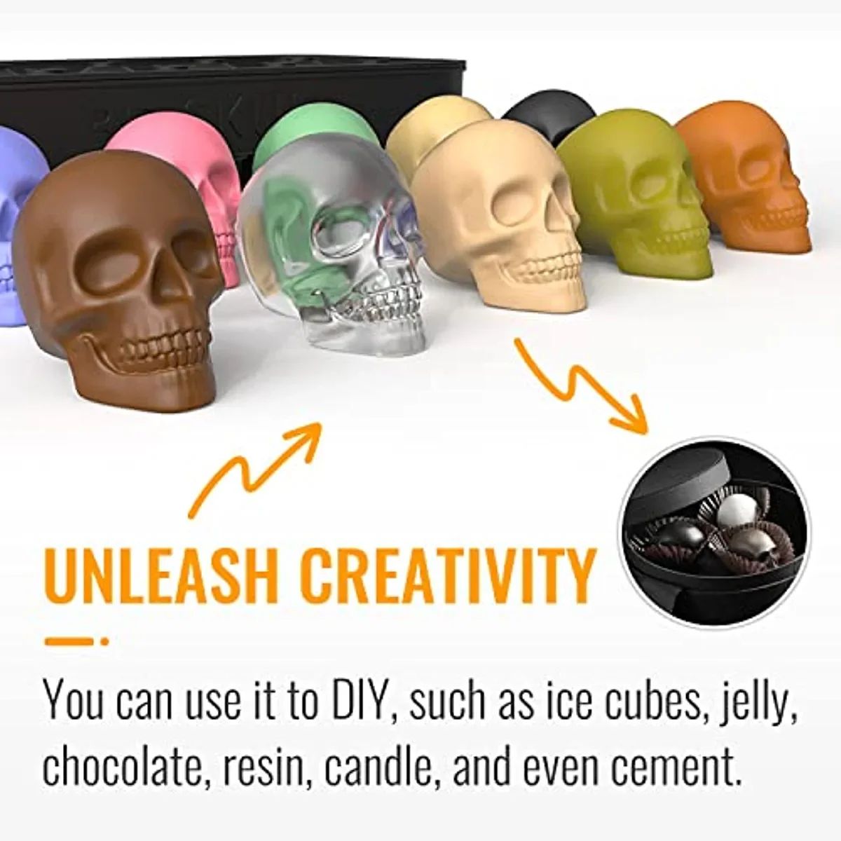 Skull Ice Cube Mold for Whiskey
