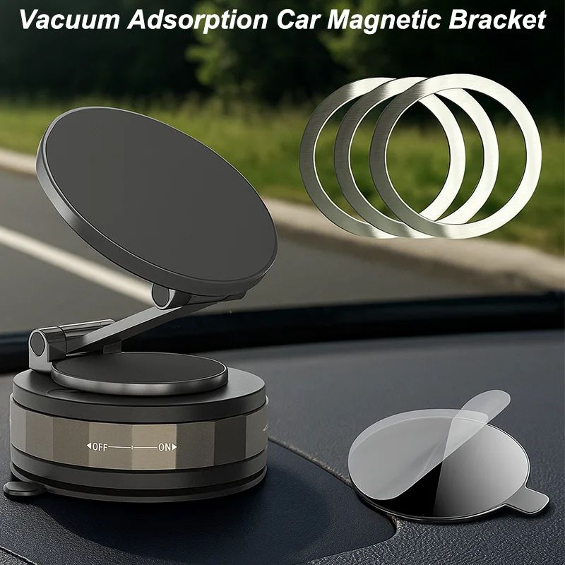 360 Degree Vacuum Magnetic Car Phone Holder Universal Suction Mount