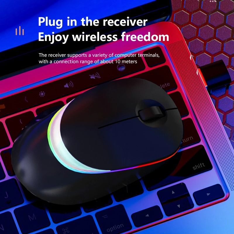 Triple-Channel Light-Emitting Wireless Mouse