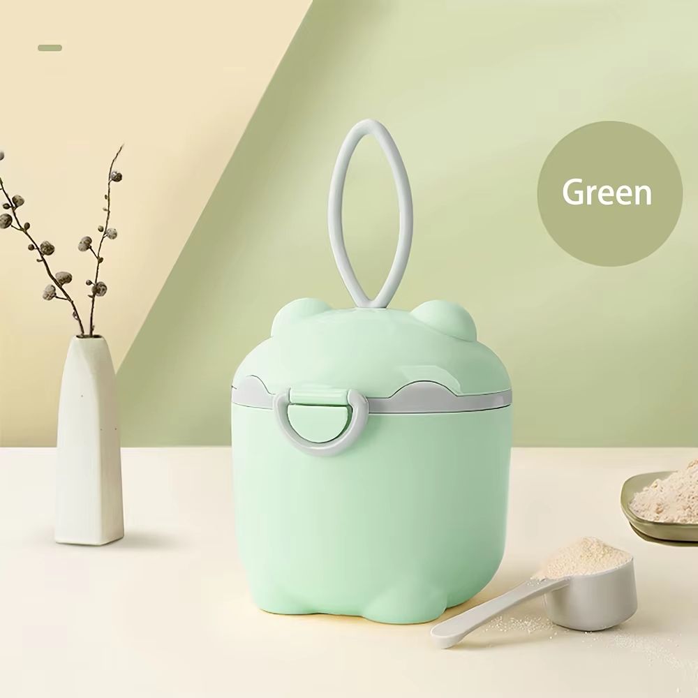 Portable Cartoon Milk Powder Container with Spoon for Baby Feeding
