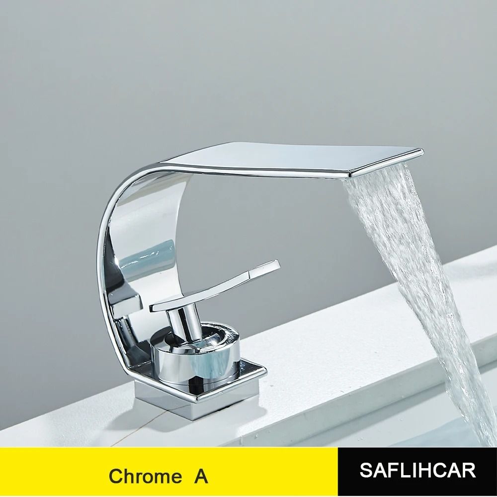 Black Thin Style Bathroom Sink Faucet with Hot and Cold Water Mixer