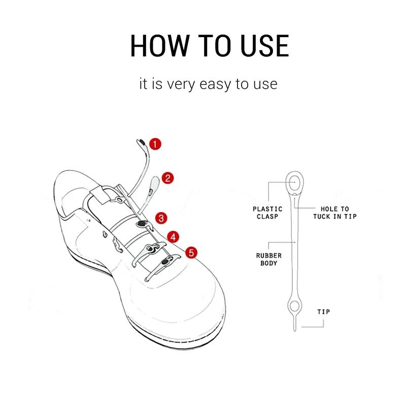 12-Piece Elastic Silicone No-Tie Shoelaces