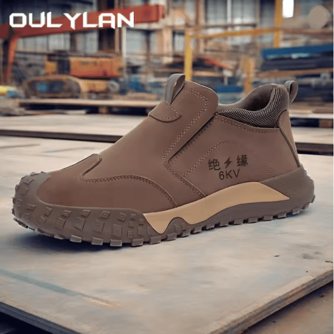 Oulylan Anti Puncture Safety Sneakers Lightweight Breathable Work Shoes for Men