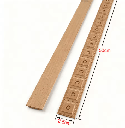Exquisite Long Wood Carved Applique – Decorative Furniture Trim Onlay