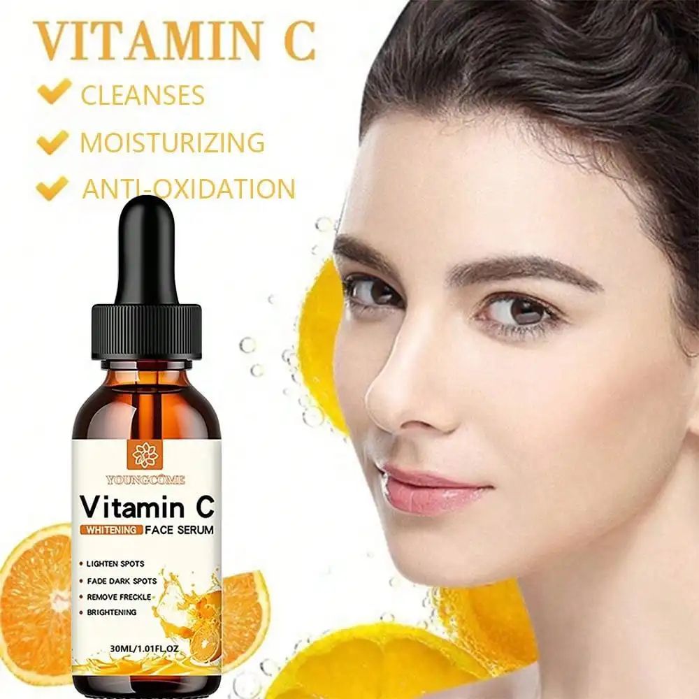 RadiantGlow Vitamin C Facial Essence – Brightening Hyaluronic Acid Serum for Dark Spots, Anti-Aging & Deep Hydration (1.