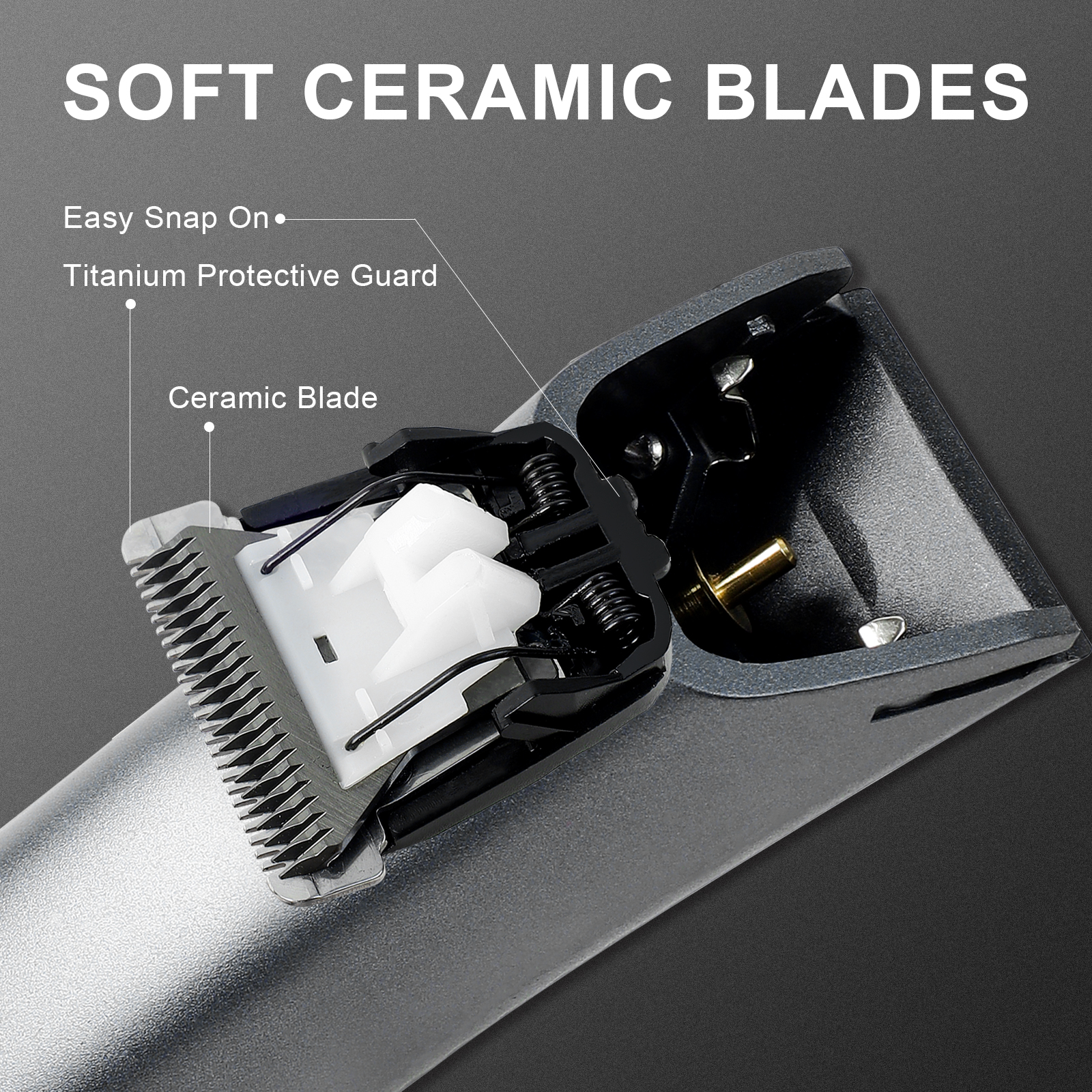 Men Waterproof Pubic Hair Trimmer, Electric Groin Groomer, Replaceable Ceramic Blade