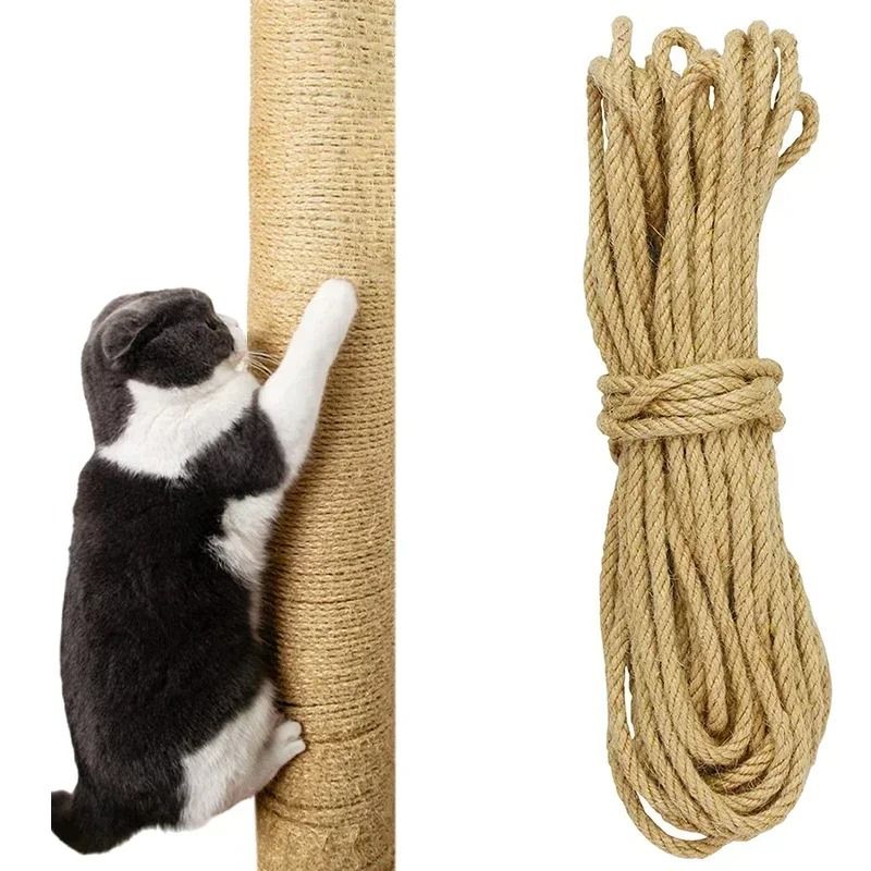Premium Natural Sisal Rope – High-Performance Cat Tree Repair & DIY Scratching Post Replacement