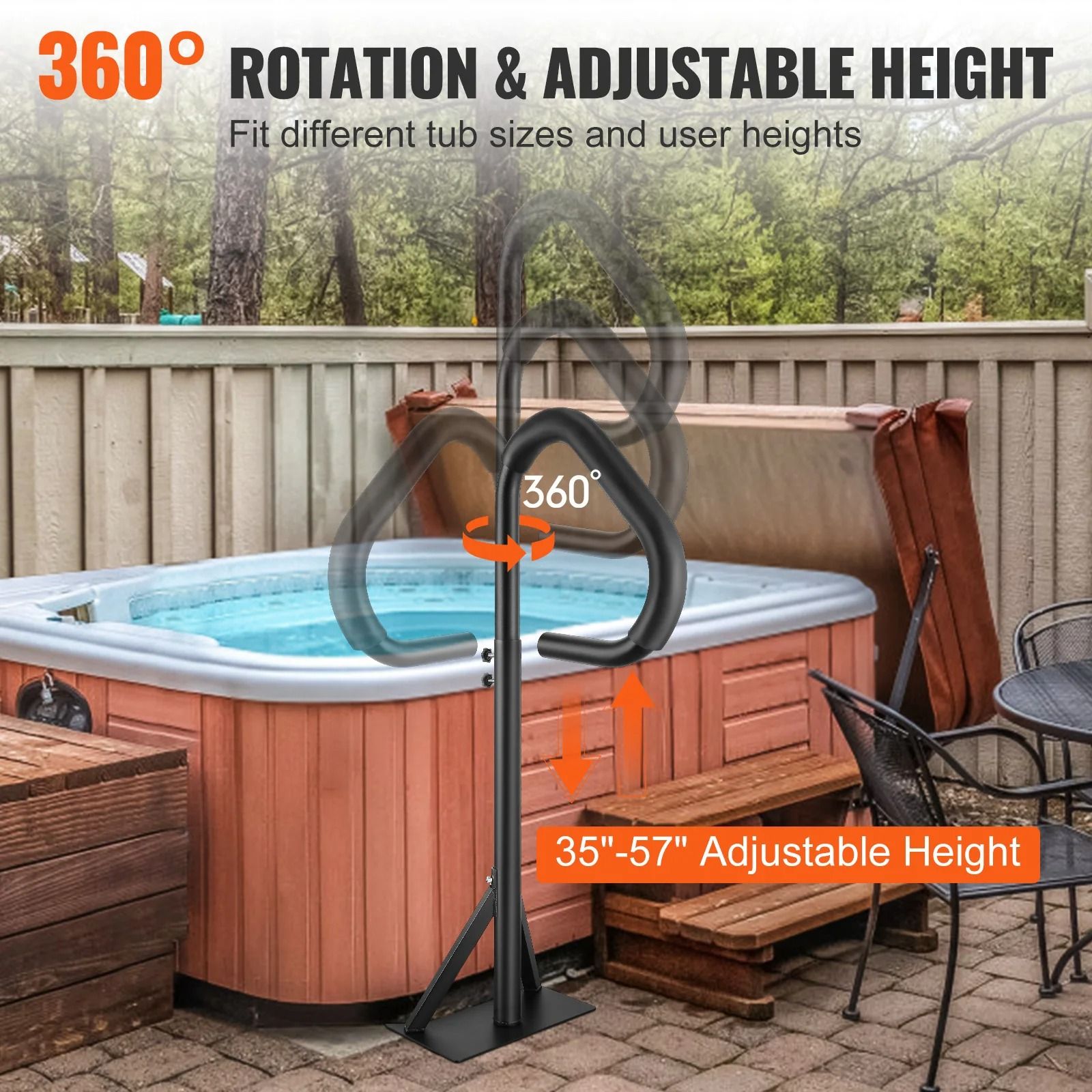 360° Rotatable Spa Side Handrail